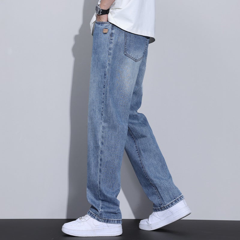 Unisex Classic Denim Jeans Loose Fit Daily Outdoor Wear - Image 3