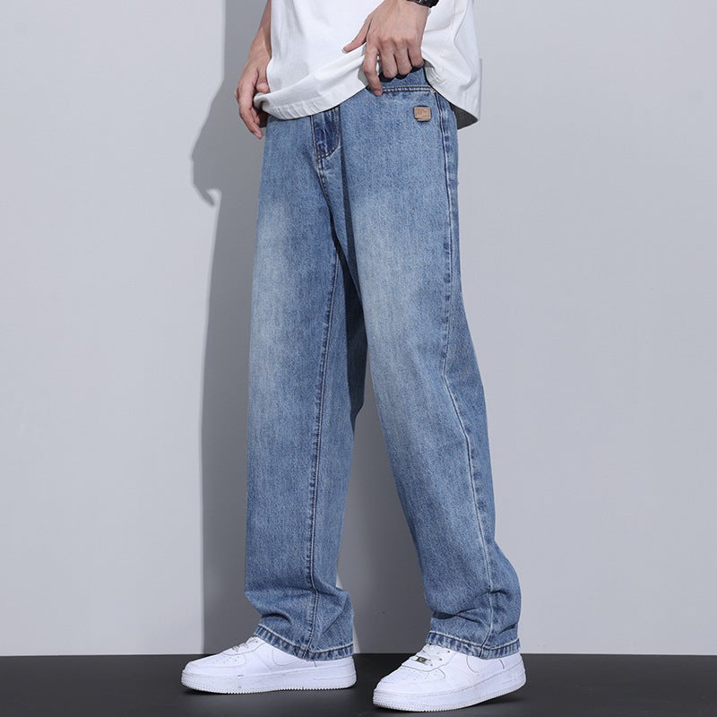 Unisex Classic Denim Jeans Loose Fit Daily Outdoor Wear - Image 2