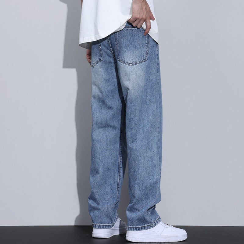 Unisex Classic Denim Jeans Loose Fit Daily Outdoor Wear - Image 4