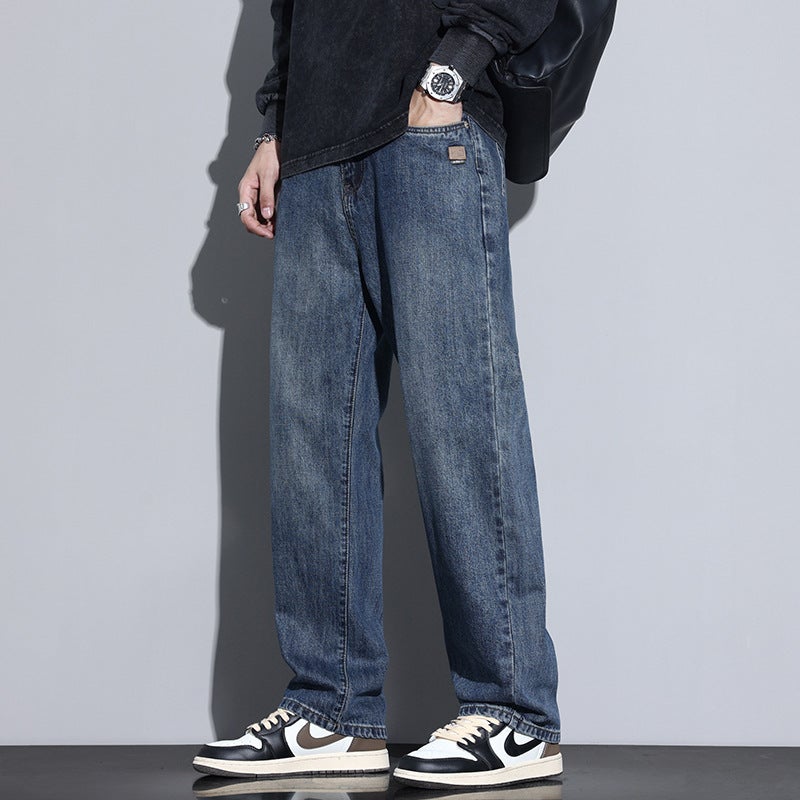 Unisex Classic Denim Jeans Loose Fit Daily Outdoor Wear - Image 1
