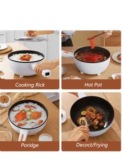 XiuWoo 3.5L Electric Hot Pot with Steamer and Temperature Control Non-Stick Electric Skillet,Frying Pan,Electric Saucepan,for Noodles, Egg, Steak, Sauté, Steam and Soup  - Image 5