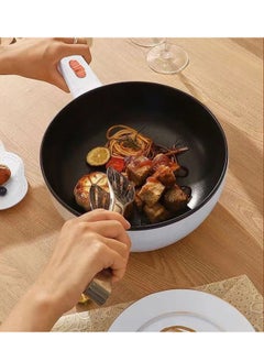 XiuWoo 3.5L Electric Hot Pot with Steamer and Temperature Control Non-Stick Electric Skillet,Frying Pan,Electric Saucepan,for Noodles, Egg, Steak, Sauté, Steam and Soup  - Image 4