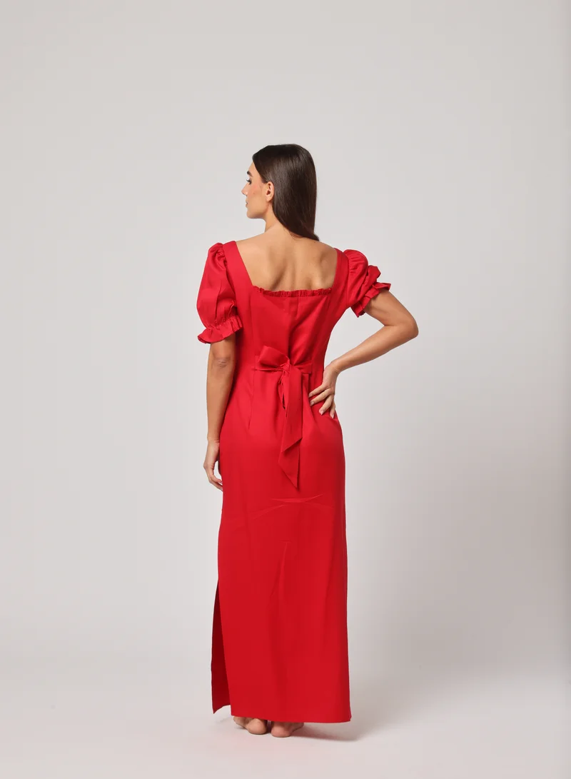 أشيتا فرنانديز Button-Down Front with Side Slits dress