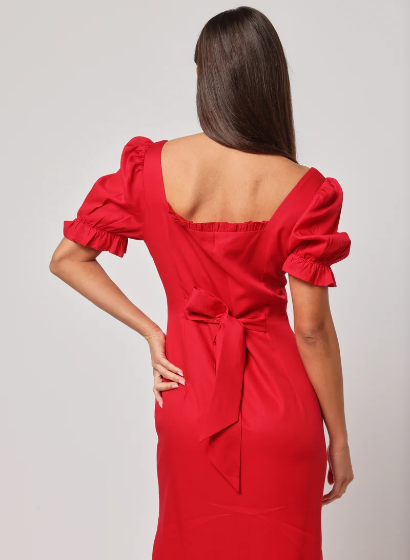 أشيتا فرنانديز Button-Down Front with Side Slits dress