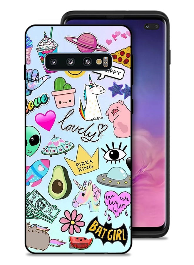 Tolwak Samsung Galaxy S10 Plus Protective Case Cover Lovely Stickers - Image 1