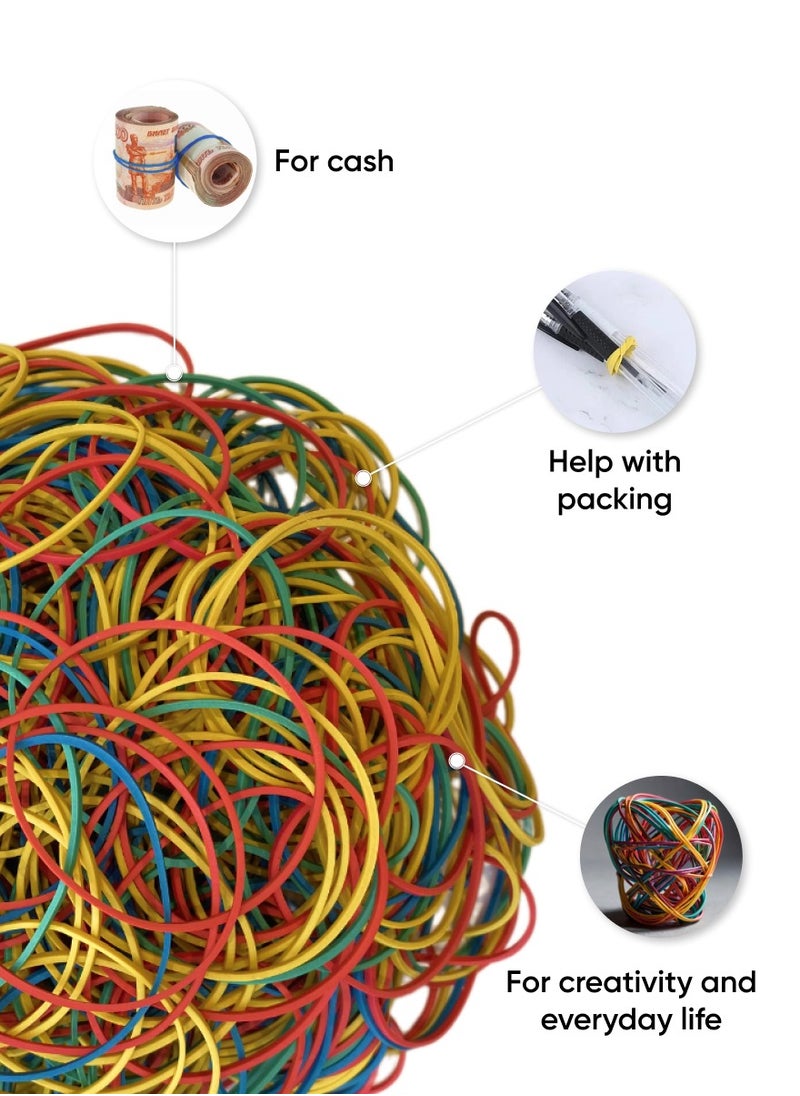 ErichKrause - Rubber bands diameter 40 mm, 60 mm/length 60 mm, 100 mm, assorted (bag 100 g) - Image 1