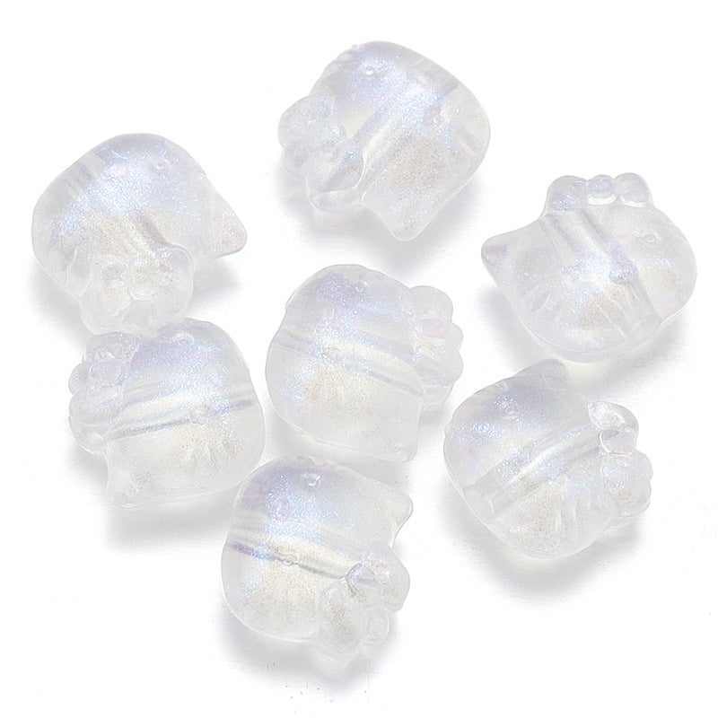 Acrylic Beads Laser Love Flower DIY Jewelry Cartoon Cat (50 PCs/Pack) Cartoon Cat (50 PCs/Pack)