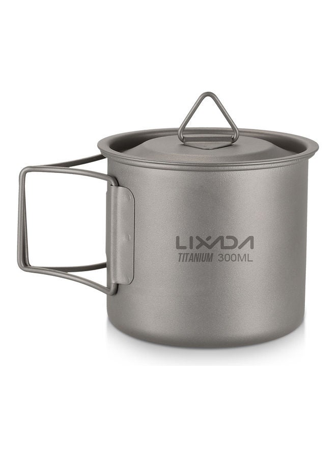 NIBEMINENT 2-Piece Outdoor Portable Ultralight Titanium Cup Grey 12.50 x 8.50 11.00cm - Image 1