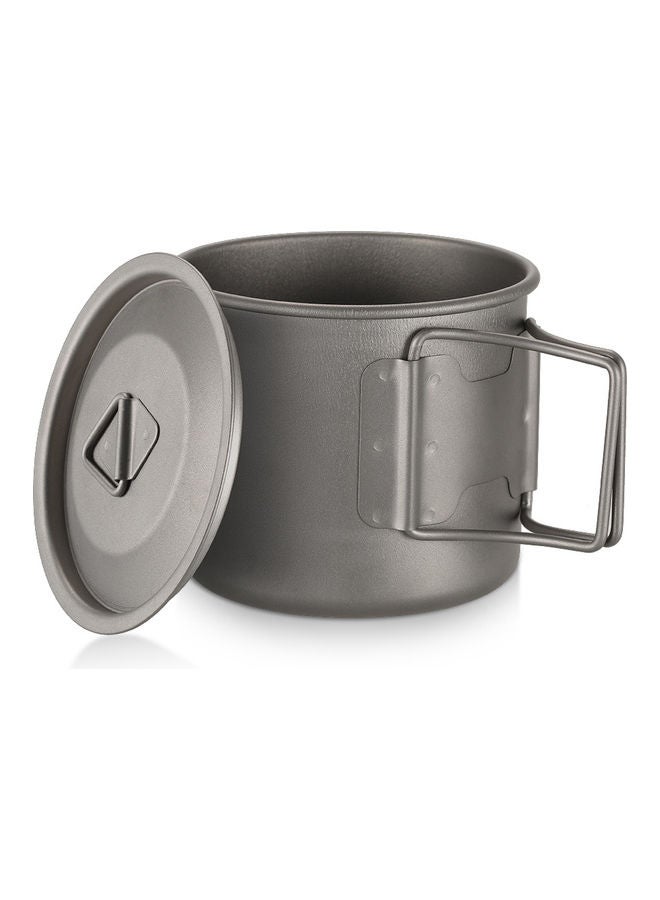 NIBEMINENT 2-Piece Outdoor Portable Ultralight Titanium Cup Grey 12.50 x 8.50 11.00cm - Image 3
