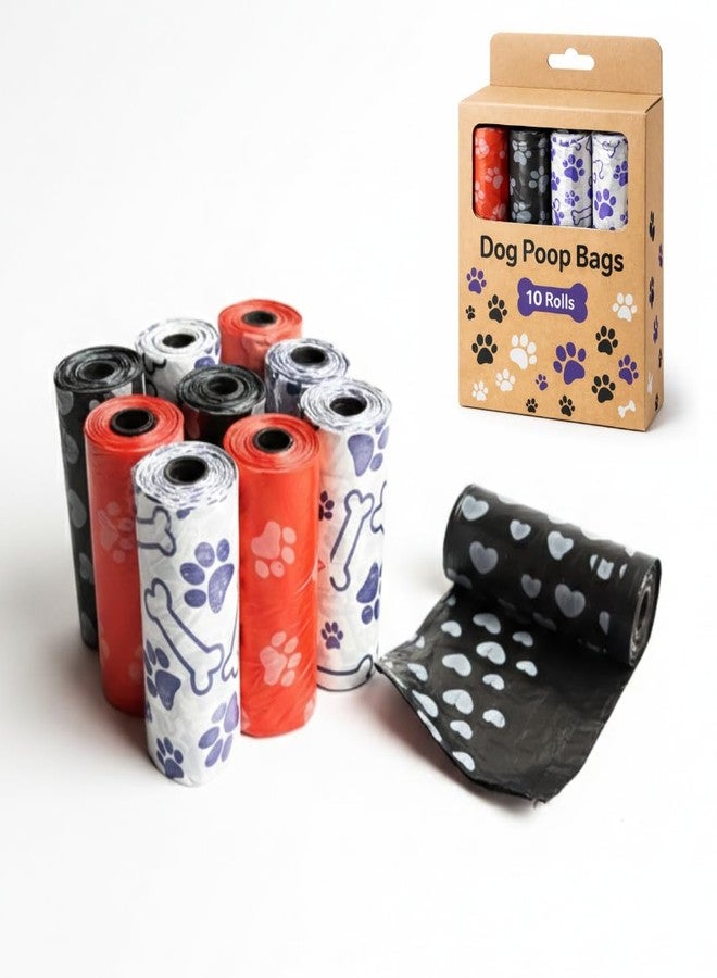 Havnly 150 Pack Dog and Cat Poop Bags, 10 Rolls, Paw Print Design, Pet waste bag disposal Bags - Image 1
