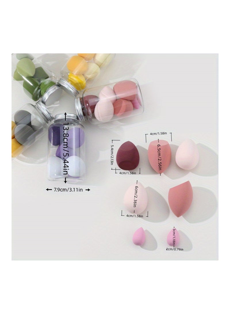 ORiTi إسفنجة مكياج ناعمة مكونة من 7 قطع، بيض مكياج صغير، إسفنجة تجميل ناعمة، إسفنجة مكياج أساس متدرجة الألوان، إسفنجة مكياج بيوتي بلندر - Image 4