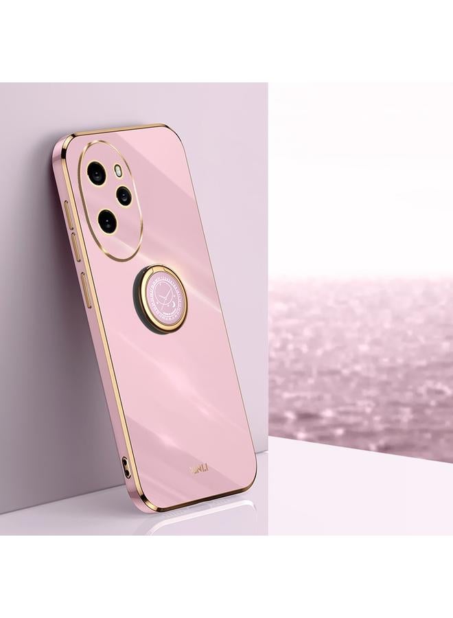 The Bros Case For Honor 100 Pro Straight Edge 6D Electroplate TPU Phone Case with Ring Holder