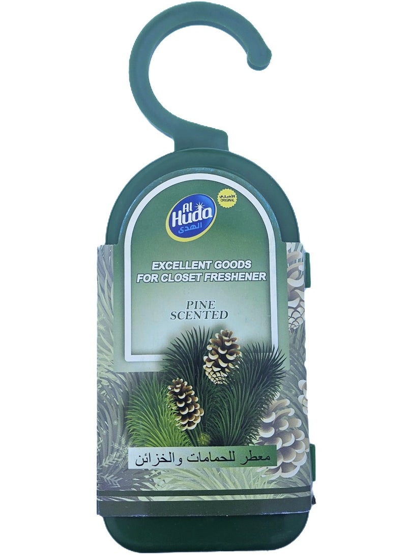 Alhuda Freshener for bathrooms and cabinets, 170 grams, with the scent of pine - Image 1