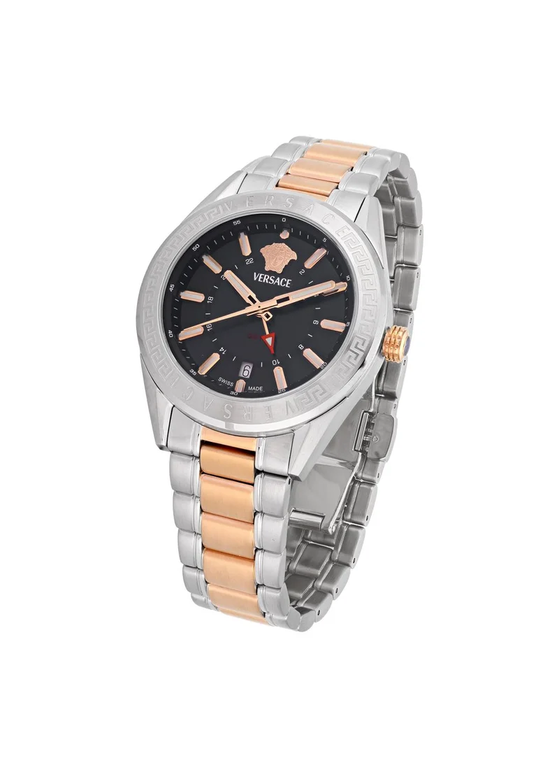 فيرزاتشي V-Code GMT Quartz Black Dial Watch