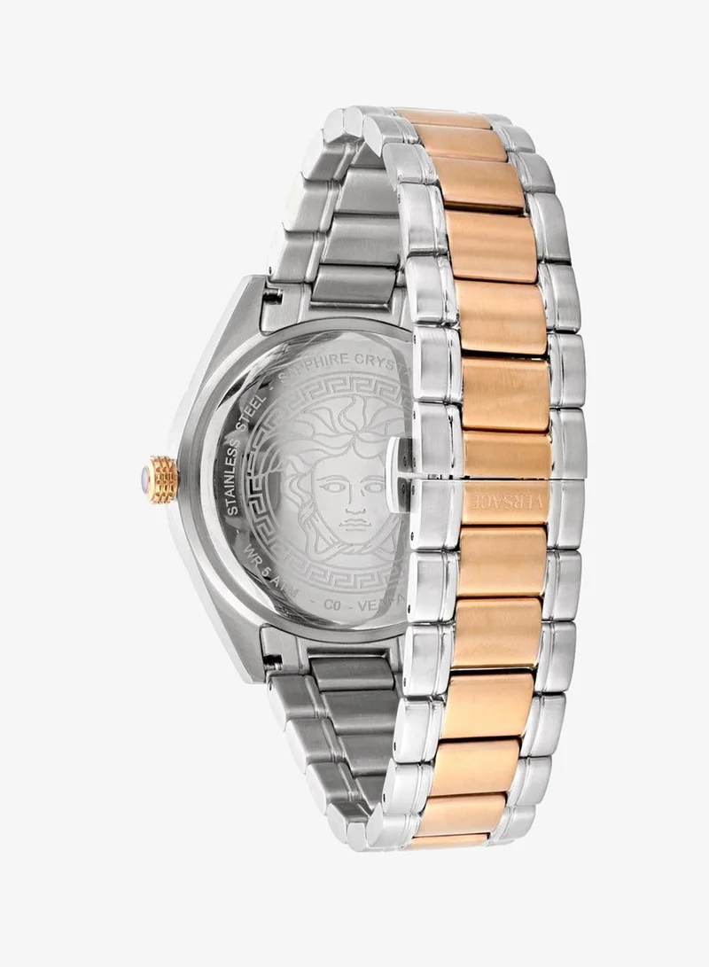 Versace  V-Code GMT Quartz Black Dial Watch for Men | Best Price UAE