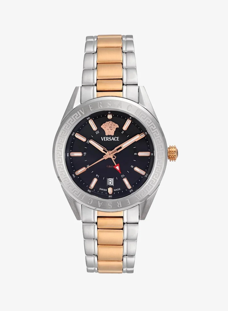 فيرزاتشي V-Code GMT Quartz Black Dial Watch