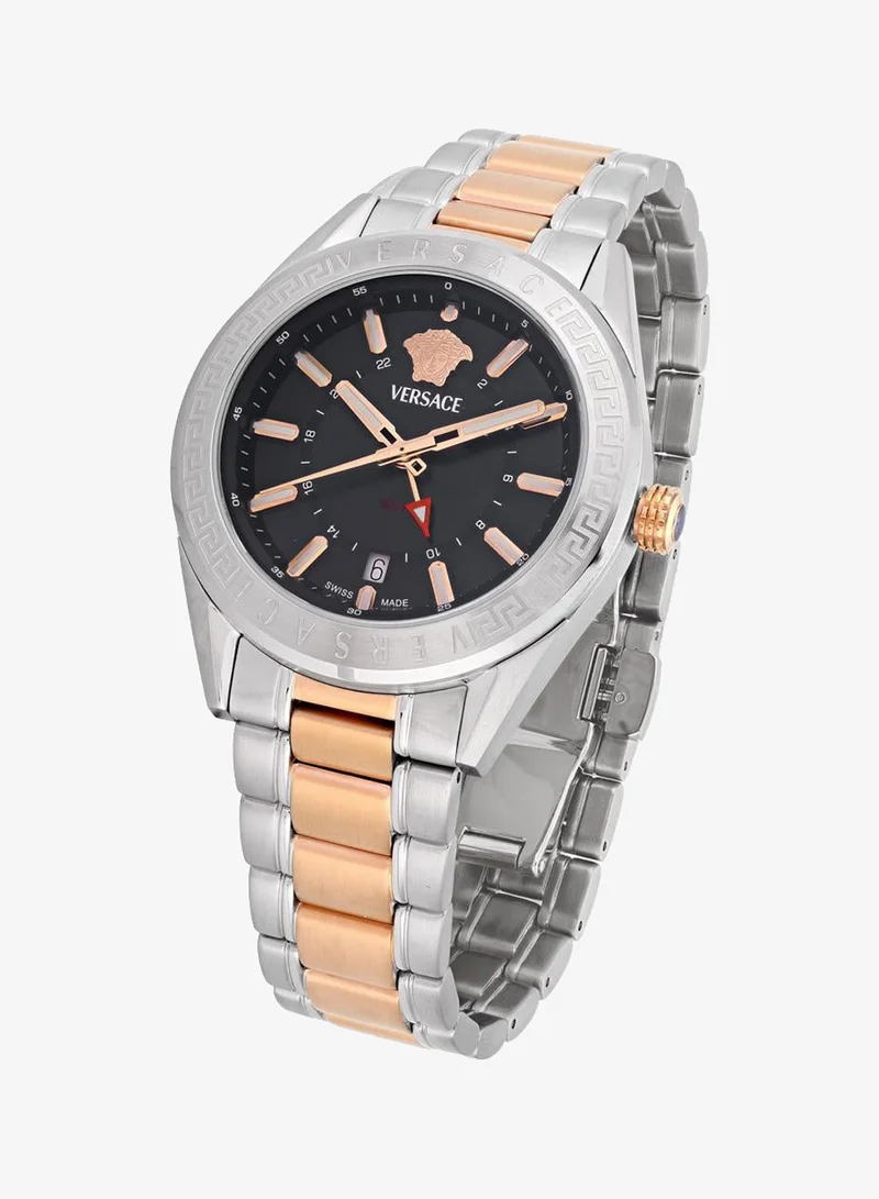 فيرزاتشي V-Code GMT Quartz Black Dial Watch