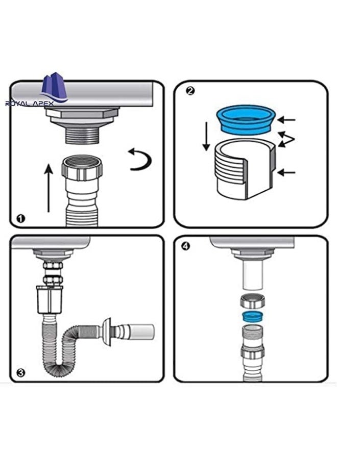 Biella Flexible Drain Pipe Extension, Bathroom, Wash Basin And Kitchen Sink Expended Drain Tube Hose (1.1/2 Inch) - Image 5