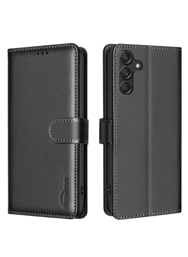 إيروريكس جراب لهاتف Samsung Galaxy A56 5G من الجلد المقاوم للسرقة بتقنية RFID وملمس الليتشي - Image 1