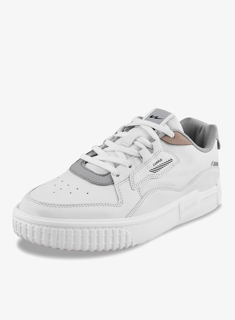 CAMPUS Men’s White Casual Sneakers – Sleek Everyday Design Shoes with Durable Outsole - Image 3