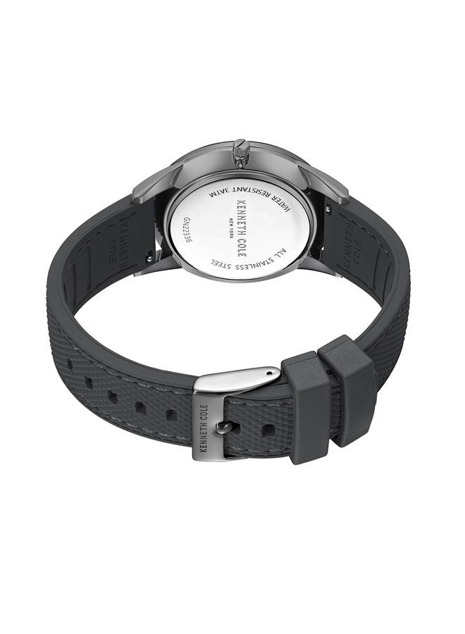 كينيث كول نيو يورك ساعة أنالوج كوارتز للرجال 42 مم بحزام سيليكون أسود - Image 3