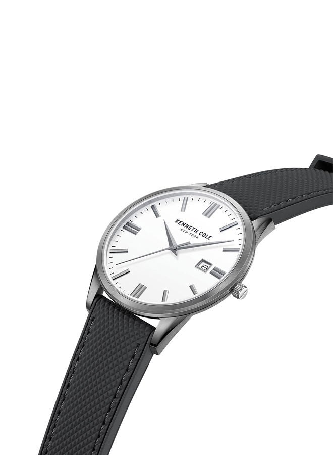 كينيث كول نيو يورك ساعة أنالوج كوارتز للرجال 42 مم بحزام سيليكون أسود - Image 2