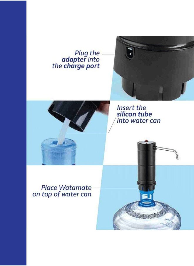 Denx Electric Water Absorber Pump USB Charging Low Noise 5 Gallon Universal Automatic Water Aspirator Mini Portable Drinking Water Pump for Kitchen Home Office Camping  - Image 4