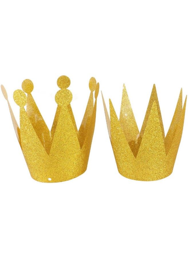 KUPOO Gold Crow Hats 12Pcs Gold Birthday Crown Hats For Birthday Party And Wedding Anniversary - Image 3