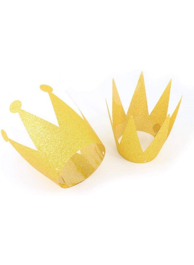 KUPOO Gold Crow Hats 12Pcs Gold Birthday Crown Hats For Birthday Party And Wedding Anniversary - Image 4
