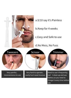 Bluezoo 30Pcs Nose Wax Applicator Sticks Spatulas For Nostril Nasal Cleaning Ear Hairs Eyebrow Facial Hair Removal  - Image 4