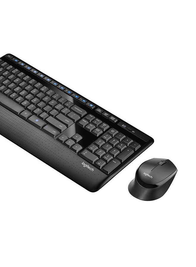 Logitech MK345 Wireless Keyboard and Mouse Combo – Full-Size QWERTY Keyboard with Palm Rest, Right-Handed Optical Mouse, 2.4GHz Wireless USB Receiver, Spill-Resistant, 1000 DPI, Long Battery Life, Compatible with Windows, macOS, ChromeOS Black - Image 2