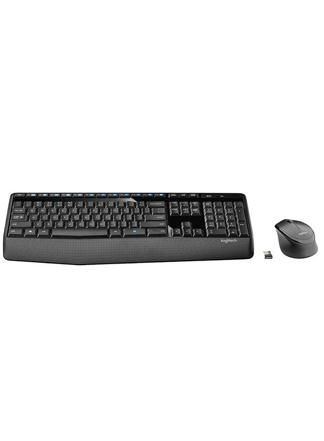 Logitech MK345 Wireless Keyboard and Mouse Combo – Full-Size QWERTY Keyboard with Palm Rest, Right-Handed Optical Mouse, 2.4GHz Wireless USB Receiver, Spill-Resistant, 1000 DPI, Long Battery Life, Compatible with Windows, macOS, ChromeOS Black - Image 4