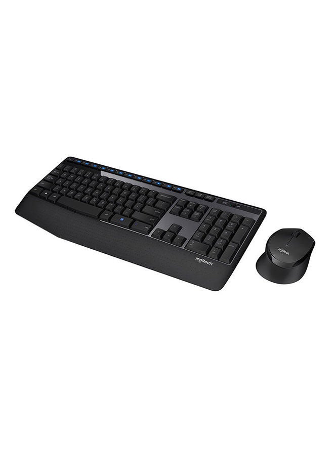Logitech MK345 Wireless Keyboard and Mouse Combo – Full-Size QWERTY Keyboard with Palm Rest, Right-Handed Optical Mouse, 2.4GHz Wireless USB Receiver, Spill-Resistant, 1000 DPI, Long Battery Life, Compatible with Windows, macOS, ChromeOS Black - Image 1