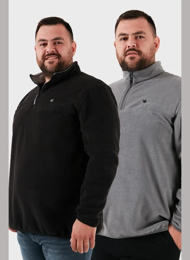 Buratti Regular Fit Anti-Pilling Plus Size Brushed Cold-Resistant 2-Pack Men's Fleece POLAR 5906001BS2