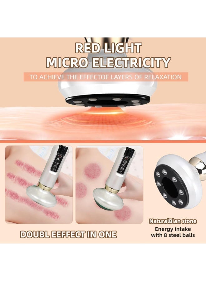 general Handheld Cellulite Massager, Stomach Fat Massager, New Intelligentn Egative Pressure Cupping Massage Instrument, Cordless Rechargeable Vibrating Massager Body Shaping Machine for Arms, Legs, Back Used at Home with 12 Suction Modes (White) - Image 4