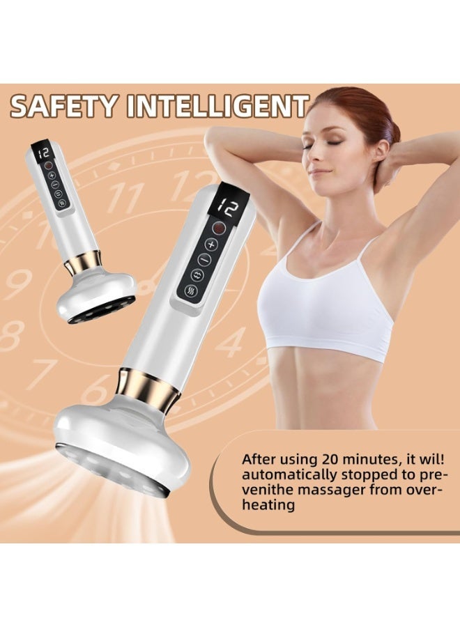 general Handheld Cellulite Massager, Stomach Fat Massager, New Intelligentn Egative Pressure Cupping Massage Instrument, Cordless Rechargeable Vibrating Massager Body Shaping Machine for Arms, Legs, Back Used at Home with 12 Suction Modes (White) - Image 5
