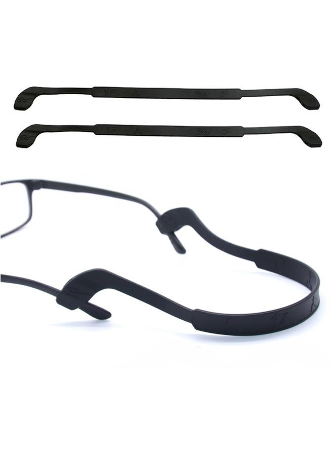 SAIGO Glasses Strap Anti-Slip Silicone Eyeglass Strap Eyewear Retainers Sports Elastic Soft Sunglass Cord Holder for Men Women 2PCS - Image 1