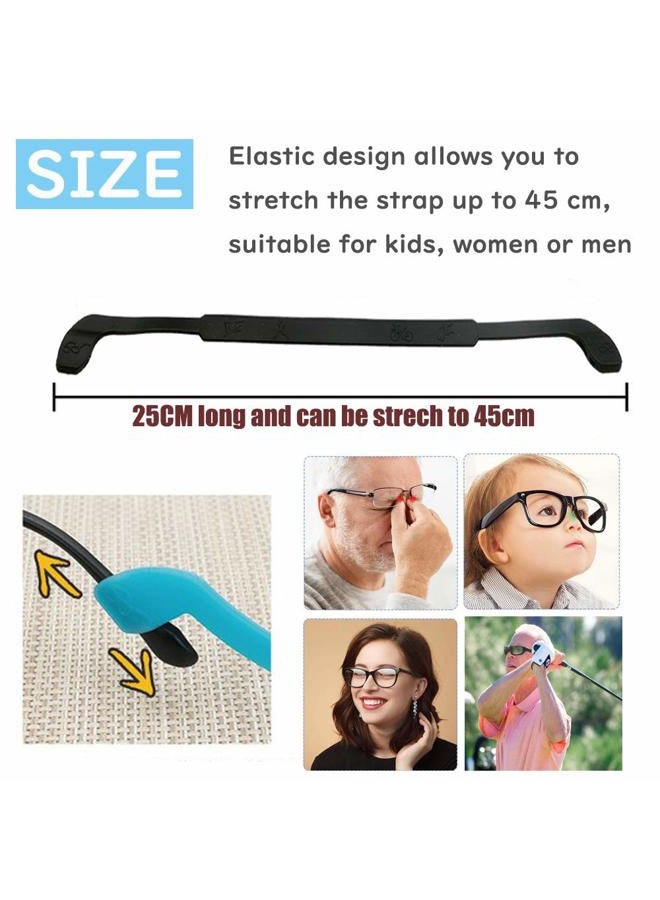 SAIGO Glasses Strap Anti-Slip Silicone Eyeglass Strap Eyewear Retainers Sports Elastic Soft Sunglass Cord Holder for Men Women 2PCS - Image 3
