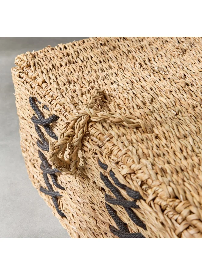 Home Box Naturaloom Stitch Rectangular Trunk with Iron Frame Inside 50 x 34 x 25 cm