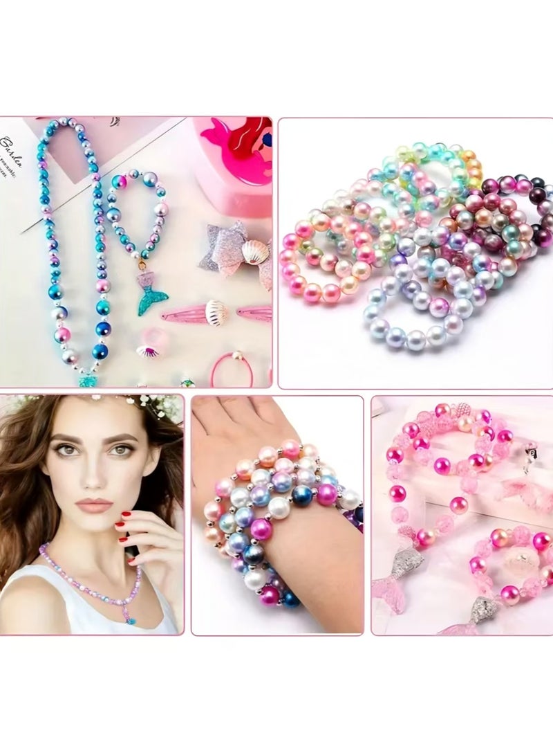 Bracelet Making Kit-1890pcs Colored Beads | 4/6/8/10mm Crafts Beads for Threading, Jewelry Making Kit, Bracelet Necklace Making, Decorative Supplies - Image 3