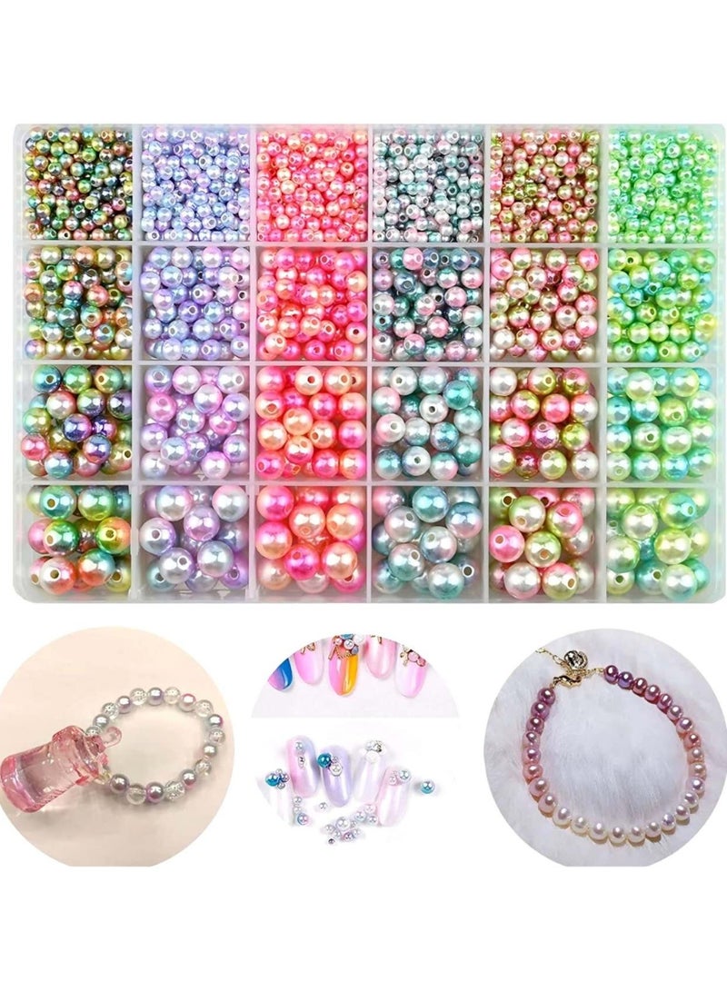Bracelet Making Kit-1890pcs Colored Beads | 4/6/8/10mm Crafts Beads for Threading, Jewelry Making Kit, Bracelet Necklace Making, Decorative Supplies - Image 5
