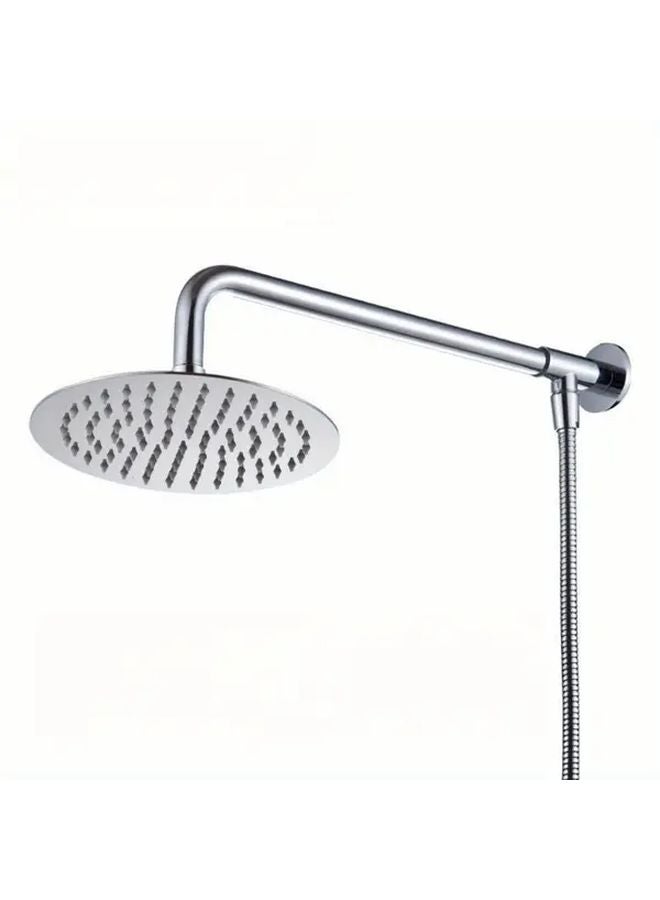 Silvery Square 8 Inch Rainfall Showerhead High Pressure Stainless Steel Easy Install Water Efficient - Image 4