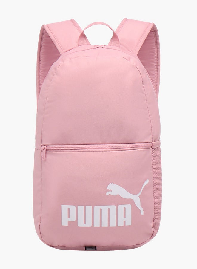 PUMA حقيبة ظهر مدرسية بطباعة الشعار مع أحزمة قابلة للتعديل - 16x32x45 سم - Image 1