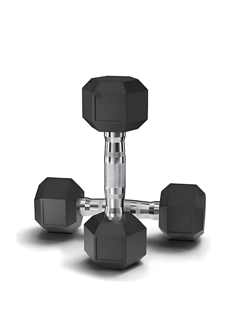 H PRO HM Sports 6 KG Hex Dumbbell Pair | 2 x 6 KG | Advanced Muscle Building Workout Set - Image 1