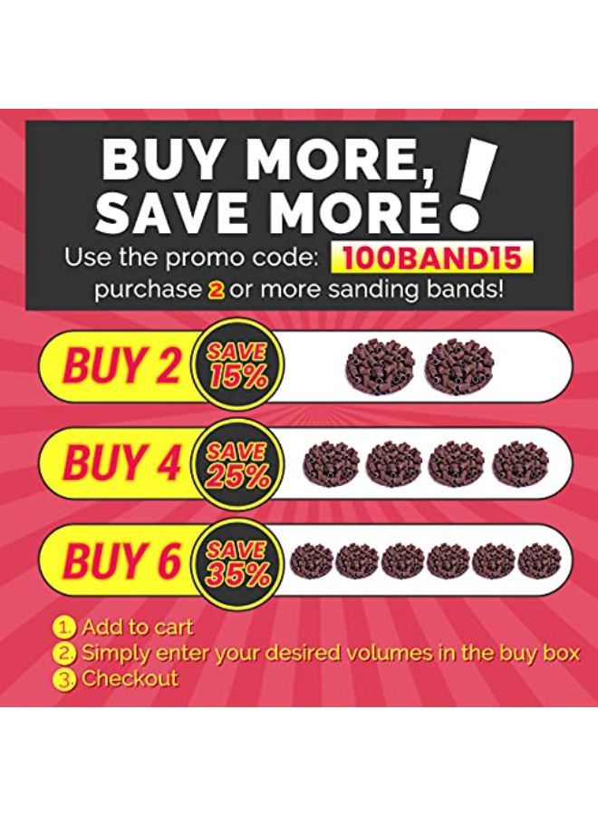 MelodySusie 100 Pcs Nail Drill Bits Sanding Bands For Nail Drill 180 Fine Grit Nail File Sanding Bands For Acrylic Nails Gel Manicures And Pedicure - Image 2