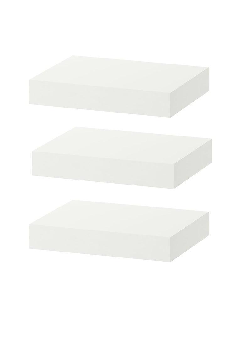 KRESLO Decorative Floating Wall Mounted Shelves with Stylish Invisible Brackets, Modern Faux Wood Storage with Matte Finish for Bedroom, Living Room, Bathroom, Kitchen Décor - Image 2