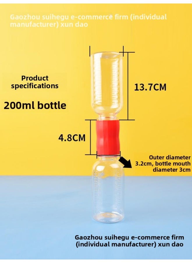 Generic - Kindergarten Making Tornado Science Experiment Toy Water Vortex Demonstrator Connector Material Teaching Aid-Specifications:Yellow Connector 2 Bottles Plus 1 Pigment - Image 1