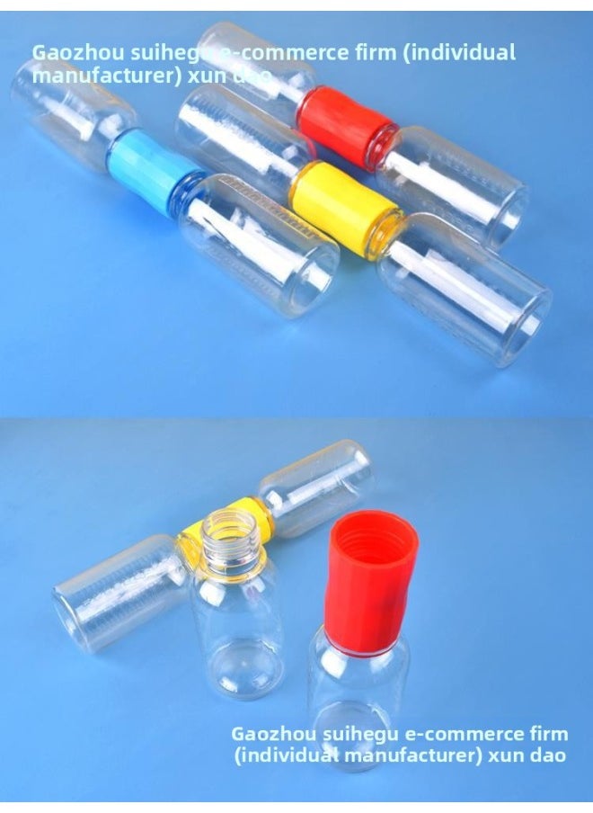 Generic - Kindergarten Making Tornado Science Experiment Toy Water Vortex Demonstrator Connector Material Teaching Aid-Specifications:Yellow Connector 2 Bottles Plus 1 Pigment - Image 1