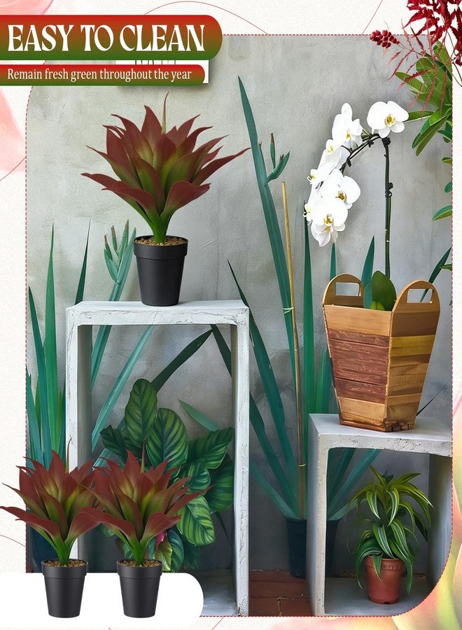 Maysing 2 Set 15.7" Large Artificial Succulents Aloe Plants with Pot, Fake Agave Plants in Pot, Realistic Potted Artificial Greenery Plant for Home, Office Desk and Bathroom Decor - Image 5