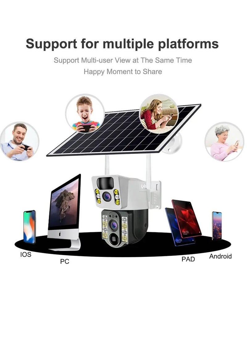 ELTRAZONE 4G Smart Solar Security Camera – 8MP Dual Lens Outdoor Wireless CCTV with Full-Color Night Vision, AI Human Detection, PIR Motion Alerts, 2-Way Audio, Waterproof Design & 64GB SD Card Included - Image 4